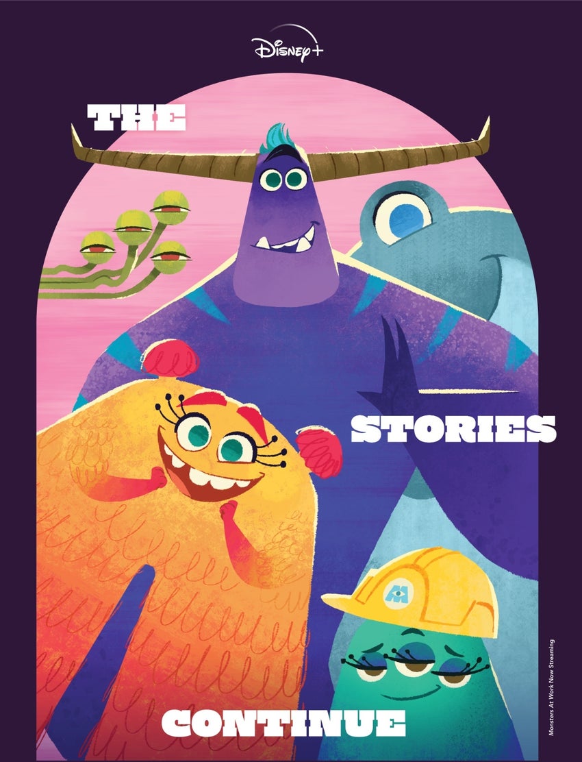 disney plus stories continue magazine monsters at work