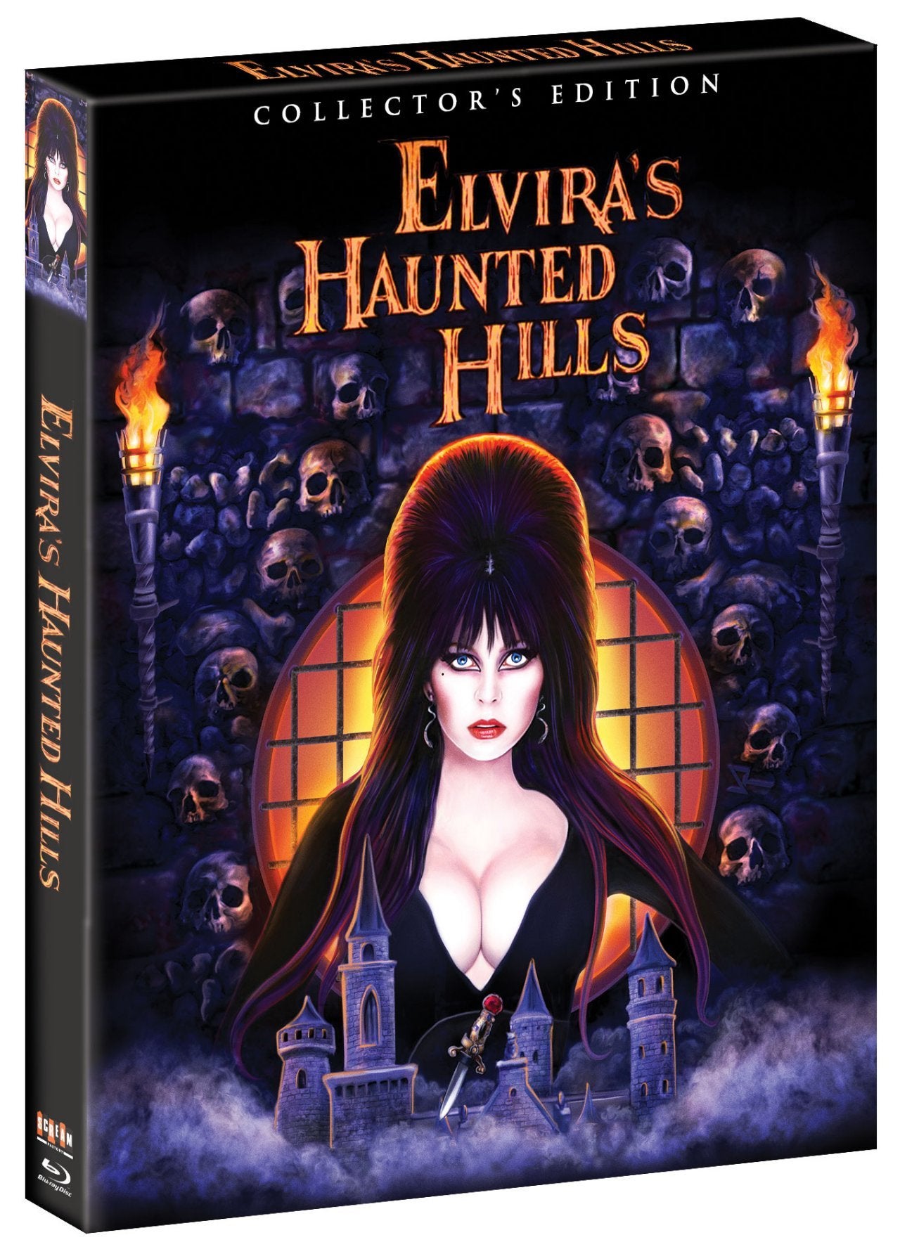 elvira's haunted hills blu ray cover scream factory