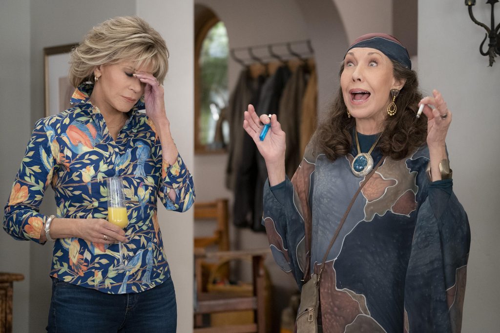 snippets from sixth season of Grace and Frankie