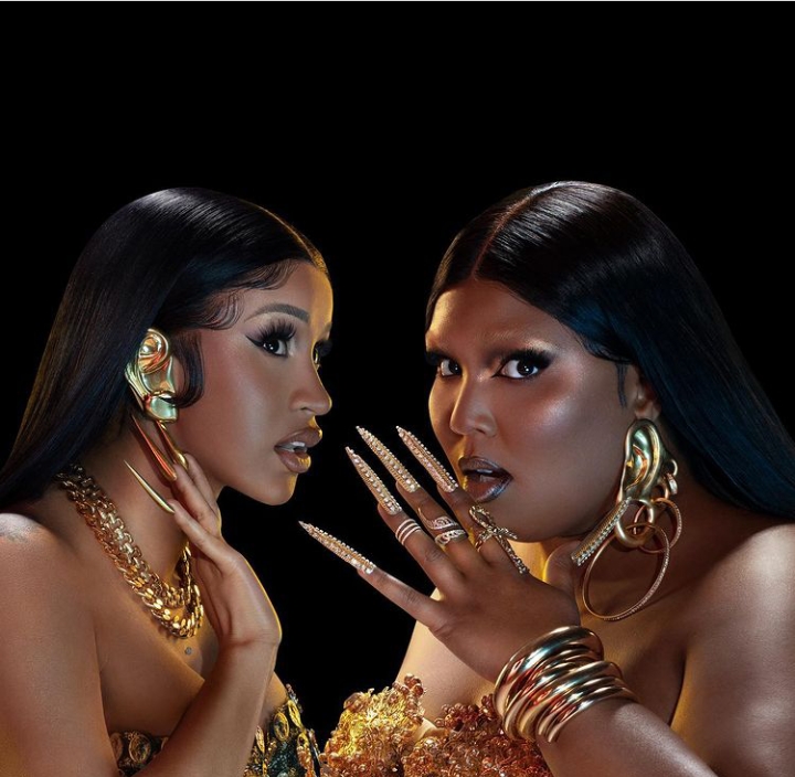 Picture of Lizzo B and Cardi B from the new song 'Rumors' 